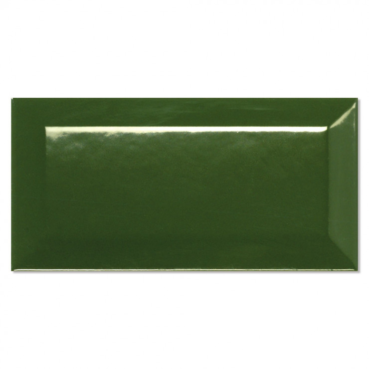 Kakel Metro Fasat Grön Blank 7.5x15 cm-0